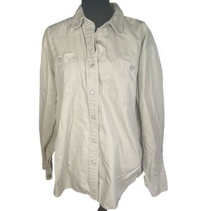 DKNY Jeans Classic Tan Shirt | Size 12